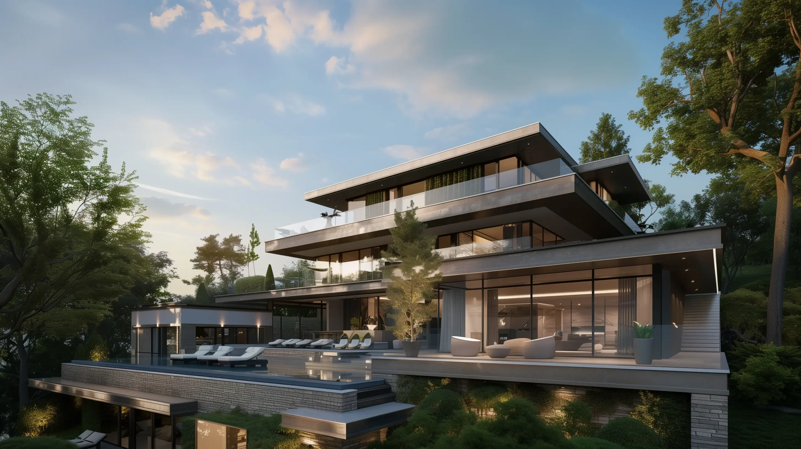 Villa in Blankenese, neu fertiggestellt als Symbol für: Stellenangebot als Bauleiter + Karriere als Bauleiter